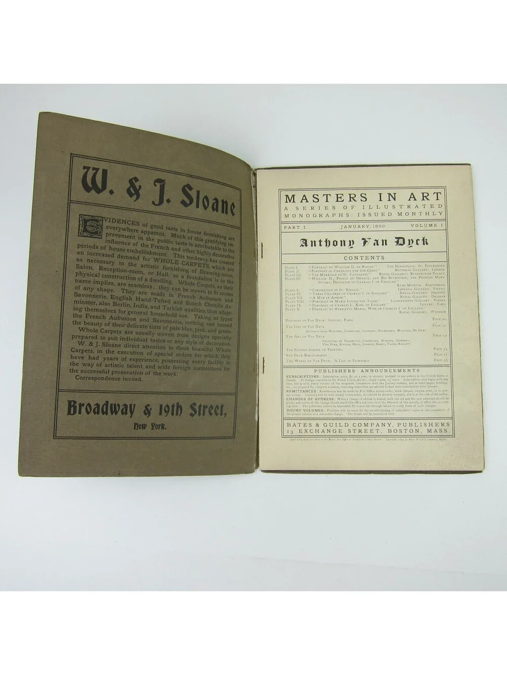 Masters In Art Illustrated Monographs Anthony Van Dyck Part 1 Vol 1 Antique 1900